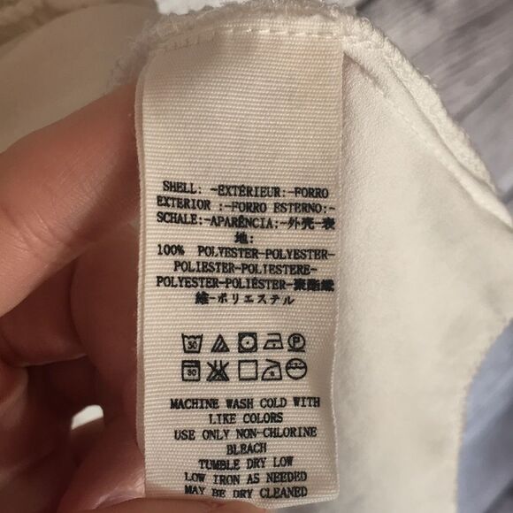 Free People Purple Haze ivory tiered v-neck boho tunic size XS - Picture 13 of 16